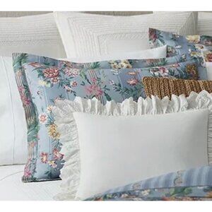 NEW Ralph Lauren Adalia Cotton Standard Pillow Sham 20" x 28" Blue Floral